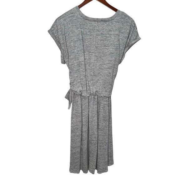 Rebecca Taylor Jersey Grey Wrap Dress 100% Linen Size Small - Picture 2 of 15